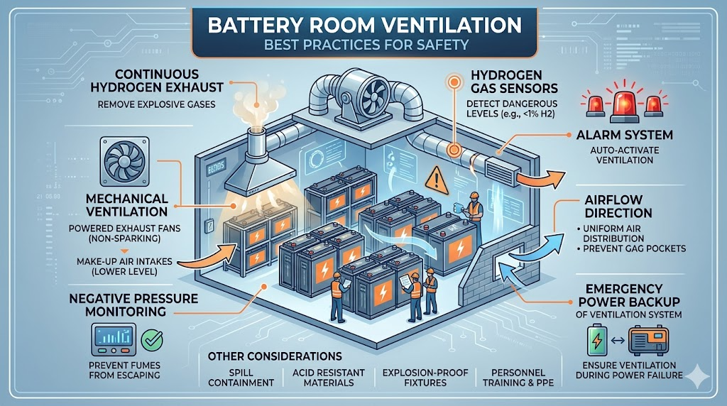 Battery Room Ventilation Best Practices for Safety